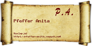 Pfeffer Anita névjegykártya